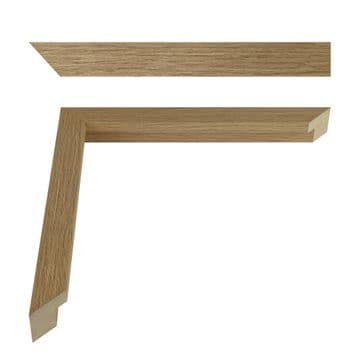 Flat Oak-Finish MDF Moulding: 20mm x 25mm - 4 x ONE METRE lengths