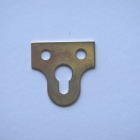 Glass Mirror Plates Slotted Brass Plated pack of 100