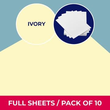 Ivory Mountboard - Pack of 10 - 810 x 1198mm (32 x 47 inches) | RRP: £124