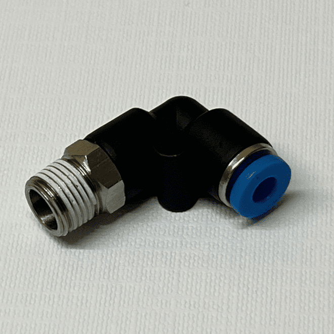 Male Swivel Elbow Stud Push in Air Fitting - 4mm, 1/4