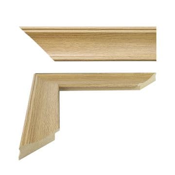 Shaped Oak MDF Moulding: 57mm x 23mm - 4 x ONE METRE Lengths