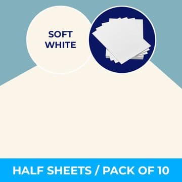 Soft White Mountboard - Pack of 10 - 810 x 599mm (32 x 24 inches)