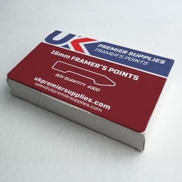UK Premier Framer's Points 16mm - 4,000 per box