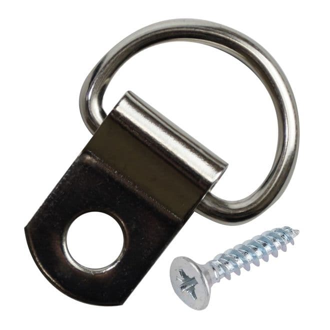 UK Premier Single D Rings | One Hold D-Ring - Nickel Plated