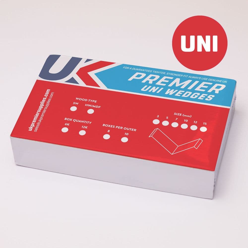 UK Premier UNI Framing Wedges/V-Nails - 10mm Hardwood / MDF