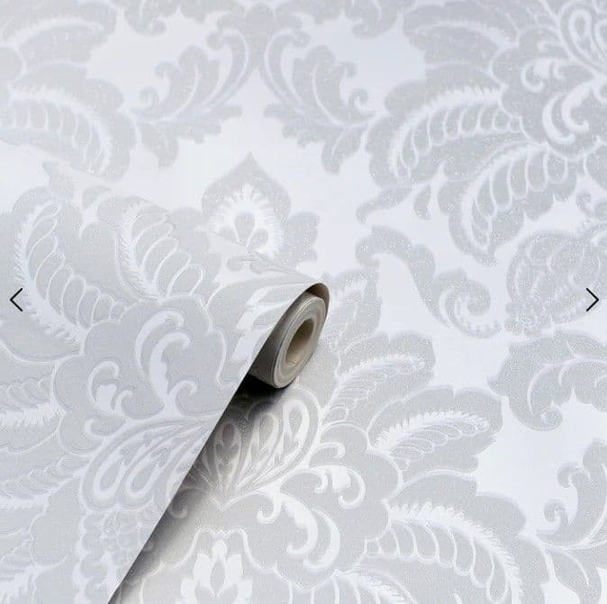 ARTHOUSE GLITTER GLISTEN DAMASK FLORAL PATTERN METALLIC WALLPAPER 673208