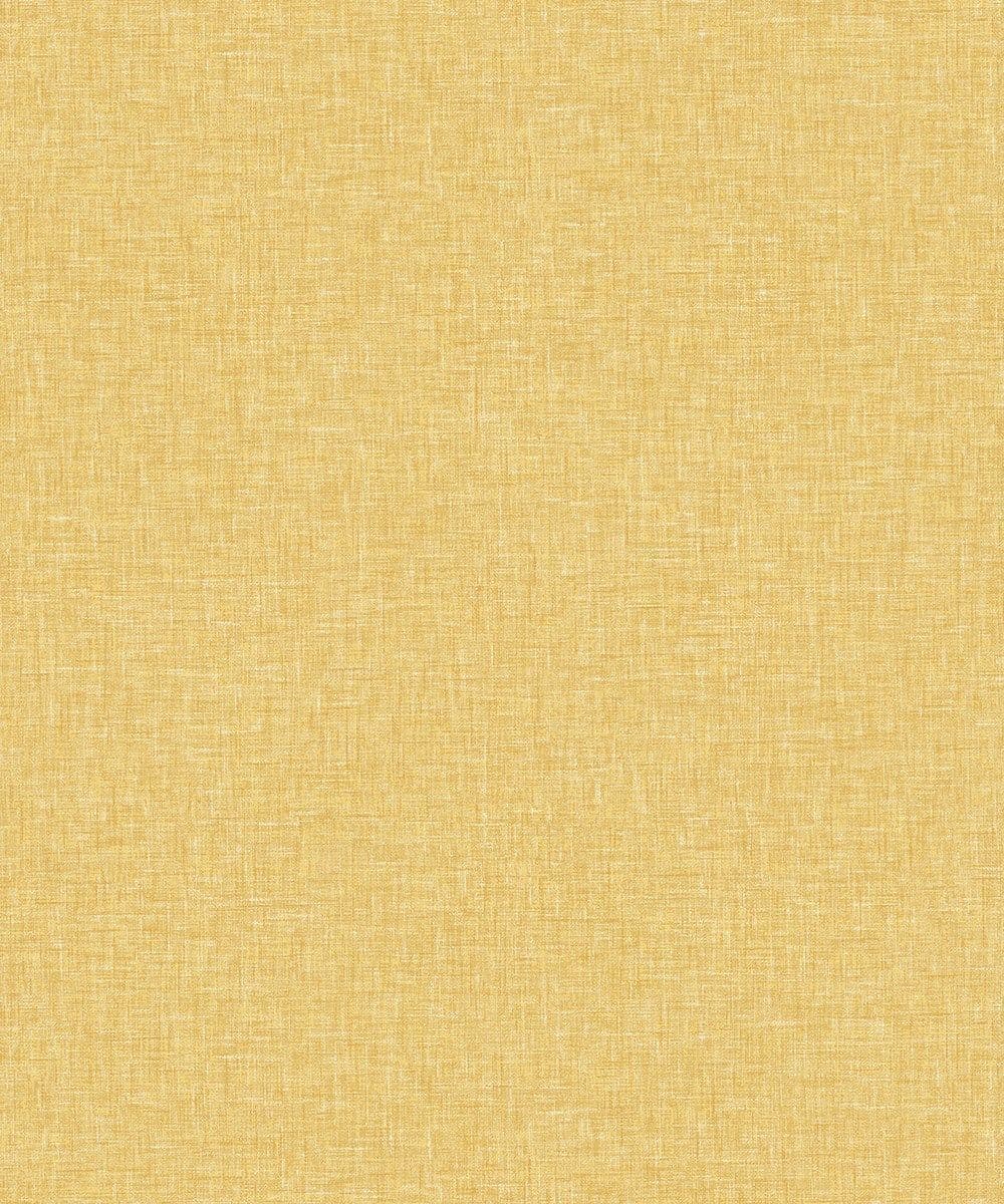 ARTHOUSE LINEN TEXTURED MUSTARD YELLOW QUALITY WALLPAPER 676009