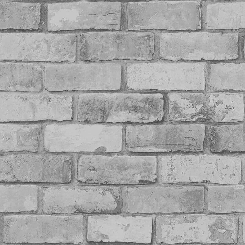 BEAUTIFUL GREY GLITTER SPARKLING BRICK VINYL WALLPAPER DEBONA 9804