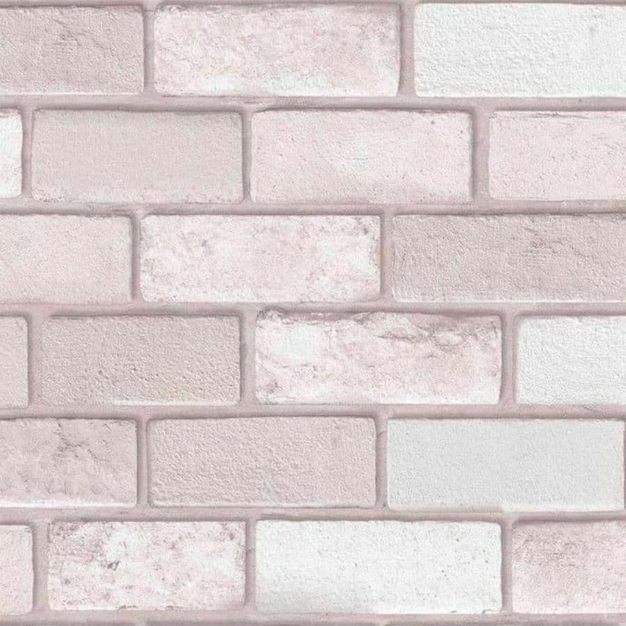 BEAUTIFUL PINK GLITTER SPARKLING BRICK VINYL WALLPAPER DEBONA 9806