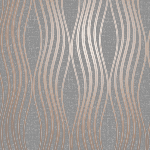 FINE DECOR QUARTZ WAVE COPPER TEXTURED VINYL GLITTER GREY WALLPAPER FD42568