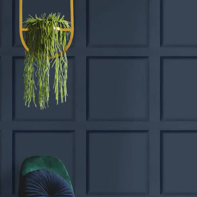 HOLDEN DECOR MODERN WOOD PANEL 3D EFFECT NAVY BLUE WALLPAPER 12980