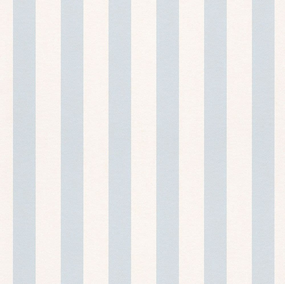 LIGHT BLUE WHITE STRIPE CHILDRENS KIDS BOYS GIRLS NURSERY WALLPAPER RASCH 246025
