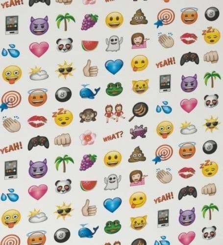 OFFICIAL EMOJI WALLPAPER KIDS BEDROOM FEATURE WALLPAPER DEBONA ...