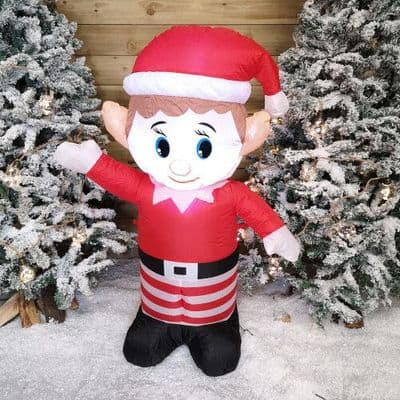 120CM Self Inflating LED Inflatable Christmas Elf Decoration