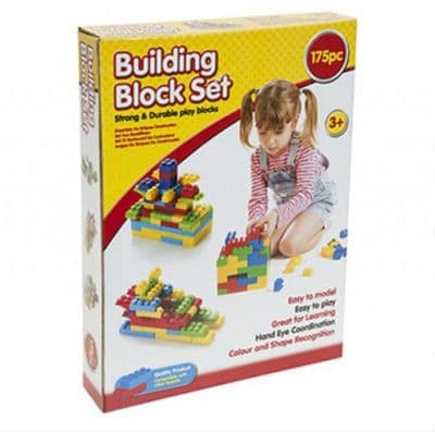 175 PIECE BUILDING BRICK SET IN BOX