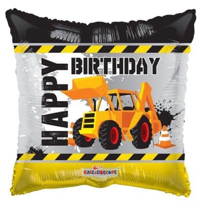 18 inch Happy Birthday Under Construction Balloon