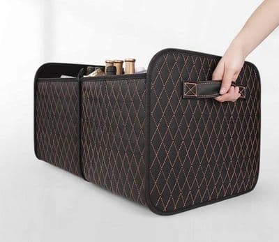 1pc Brown Large Capacity Trunk Storage Box