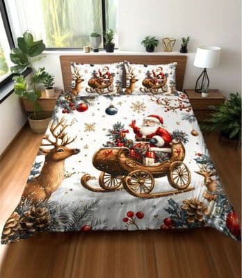 2/3pcs Super Soft Fleece Christmas Quilt Cover kit