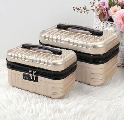 2pcs Large Capacity Makeup Organizer Suitcases