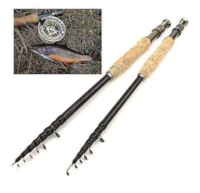 3.0m Telescopic Fly Fishing Rod Portable Carbon Ultralight Fast Action Fly Fishing Ro