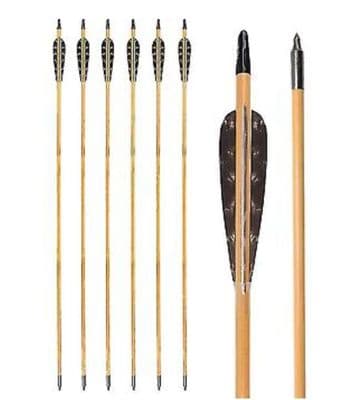 30 32 Inch Wooden Arrows Hunting 4 Inch Turkey Feathers Fletching Practice Target Arrow For Traditio