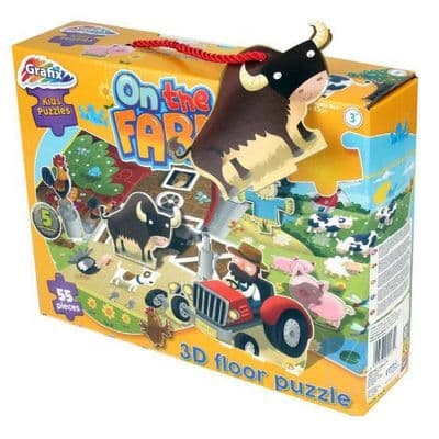 3D ON THE FARM PUZZLE 55 PIECES