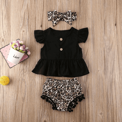 3pcs Infant Kids Baby Girls Clothes Set