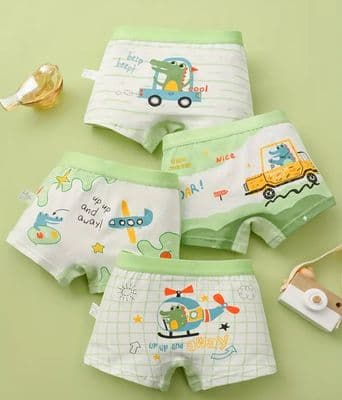 4-Pack Boy Cartoon Printed Boxer
