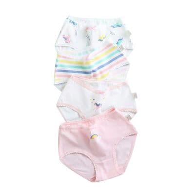 4 Pack Kid Girl Cartoon Print Panties