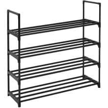 4Tier Metal Shoe Rack Shelf Space Saving Storage Organiser for 20Pairs Shoes