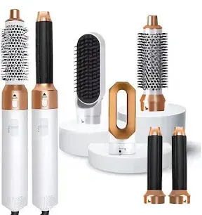 5 in 1 Electric Hair Dryer Blow Hair Curler Set Detachable Styler Hot Air Brush
