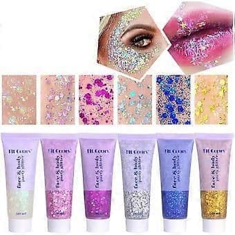 50ML Face Glitters Body Gel Sequins Shimmer Liquid Eyeshadow