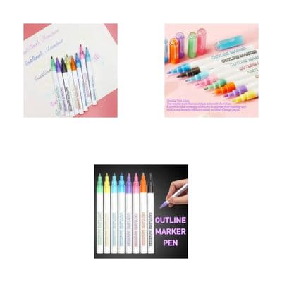 8 Colors Outline Marker Set