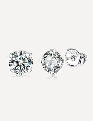 925 Sterling Silver Stud Earrings Set