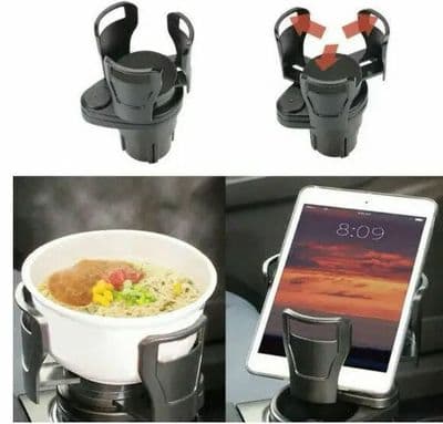 All Purpose Car Cup Holder And Organizer 2 in 1 Cups 360°Rotating