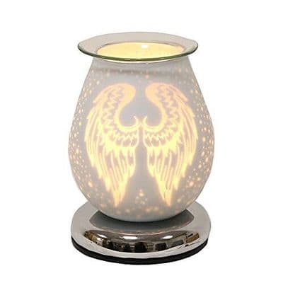 Aroma Accessories Touch Electric Wax Melt Burner - White Satin Angel Wings