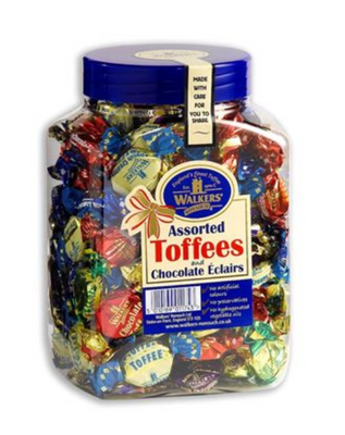 Assorted toffees and éclairs