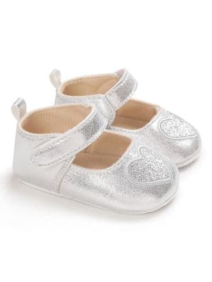 Baby Girl Sparkle Heart Pattern Crib