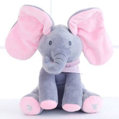 Baby Peek-a-boo plush elephant singing toy elephant doll doll toy with moving ears