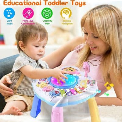 Baby Play Learn Activity Table Toddler Musical Toys for Boys Girls