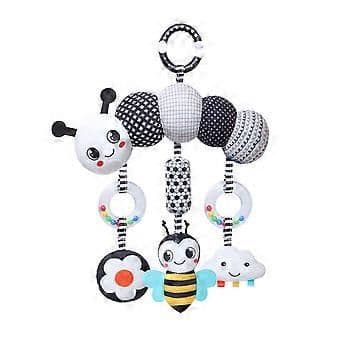 Baby Toys Car Seat Toys Stroller Toys, Infant Toys Black And White Baby Toy Spiral Plush Activity To
