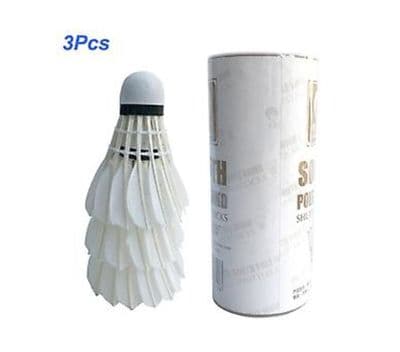 Badminton shuttlecock white goose board feather flying stability durable shuttlecock ball 3pcs/ 6pcs