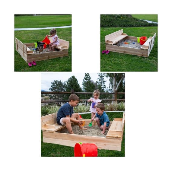 Be Mindful Extra Large Sandbox with Wooden Lid