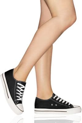 Black Canvas Trainers