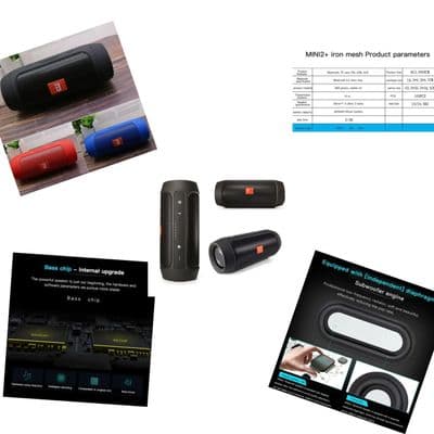 Bluetooth Speaker Wireless Outdoor Stereo Bass Loudspeaker USB/TF/FM Radio Chip and Advanced Interna