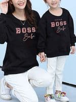 Boss Babe Mommy And Daughter Sweatshirt