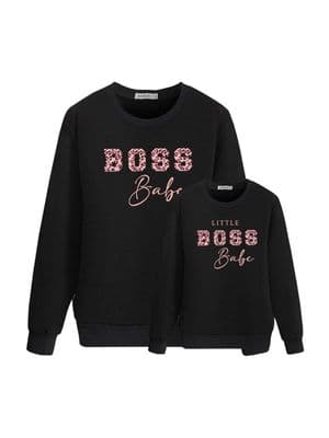 Boss Babe Mommy And Daughter Sweatshirt