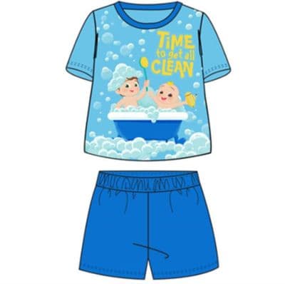BOYS OFFICIAL COCOMELON CLEAN SHORTIE PYJAMAS