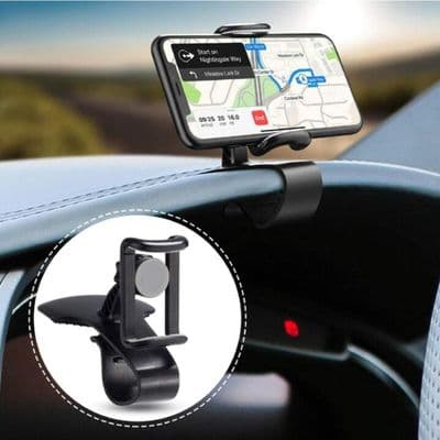 Car Multi-Functional Easy Clip Rearview Mirror & Dashboard Navigation Mount