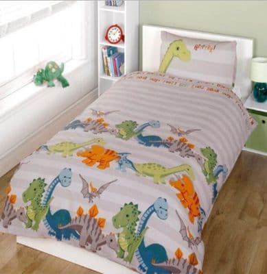 CHILDRENS FUN FILLED BEDDING - DINOSAUR